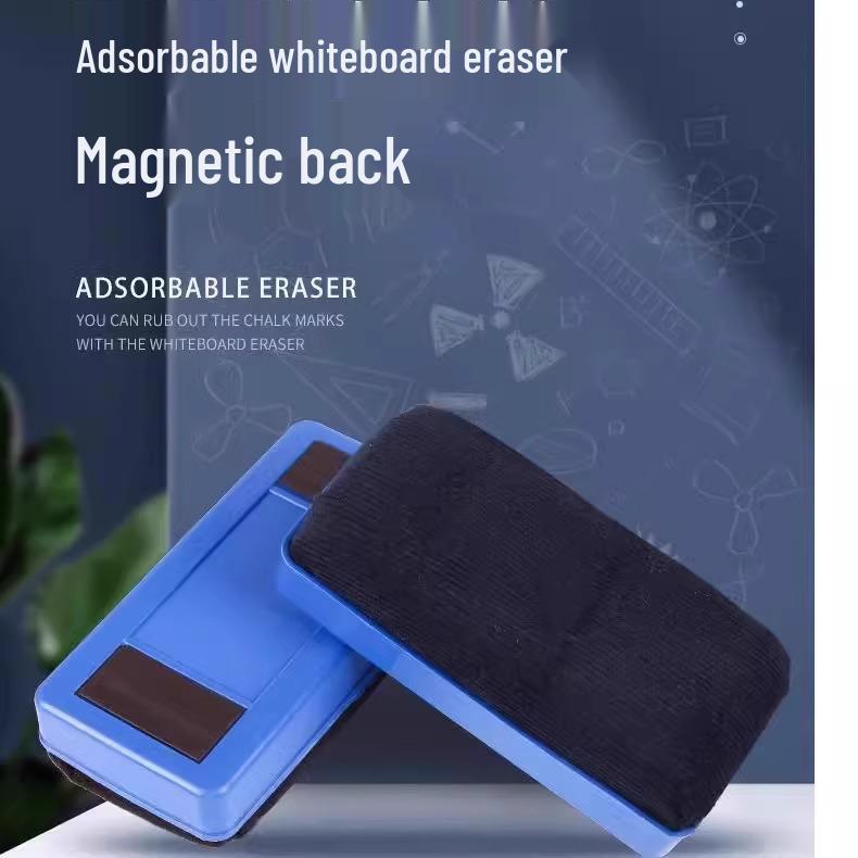 Magnetic Dual-Use Whiteboard & Chalk Duster - Washable, Easy Erase, Dust-Free Brush