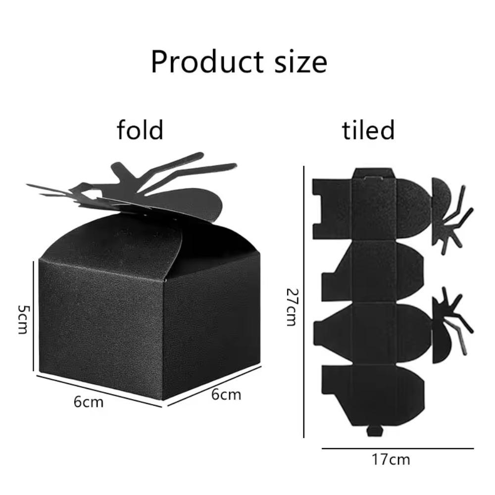 24pcs Spider/Pumpkin/Ghost Pattern Candy Packing Box Paper Snack Packaging Bag Grocery Store