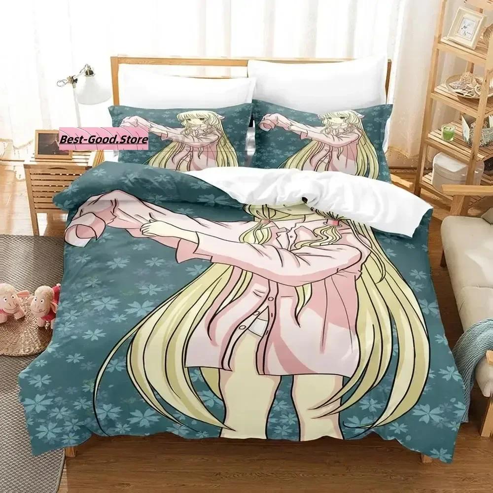 Top New Chi Chobits Bedding Set Printed Bed Set With Pillowcase Bed Duvet Cover Soft Queen King Size Bedclothes Home