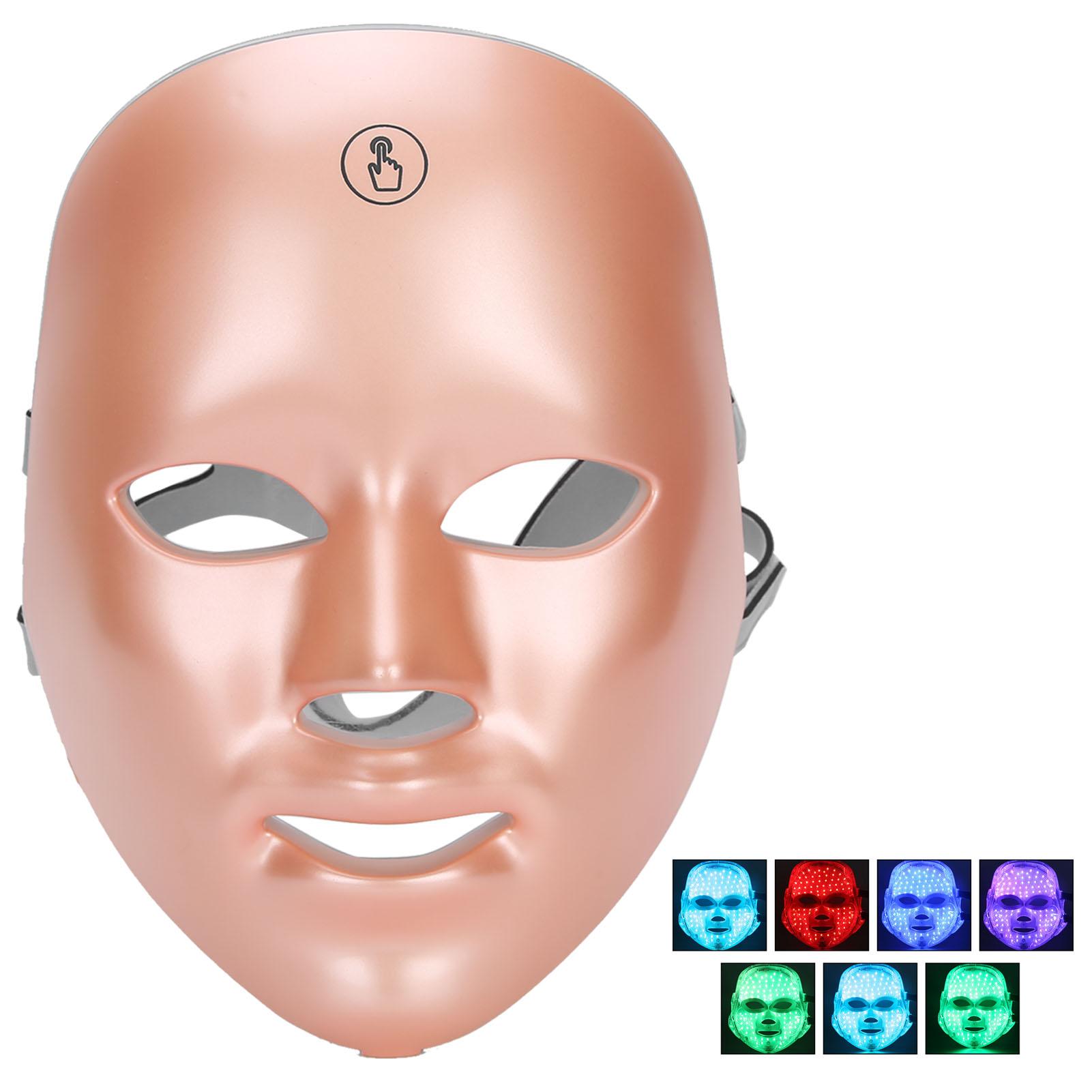 

Светодиодный фотонный аппарат для омоложения кожи, удаление прыщей, цветная светотерапия, защитная маска для лица, золото