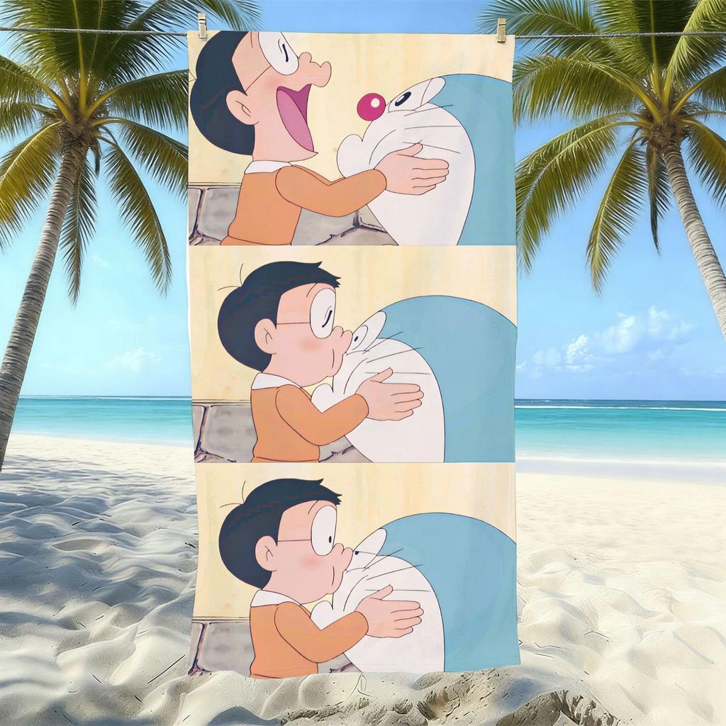 Cute Cartoon Printed Microfiber Beach Towel Quick Dry Bath Towel For Adults Kids Swimming