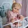 Muñeca de Bebé Realista de 50 cm Trasplante de Cabello Completo con Pegamento Muñeca Renacimiento Juguete Infantil Regalo de Cumpleaños