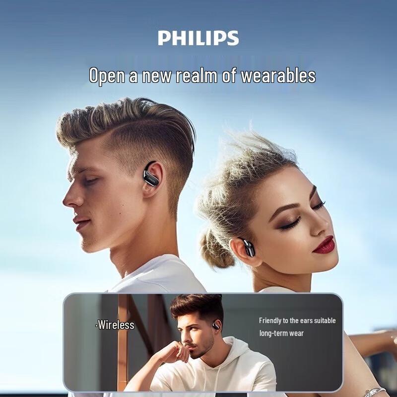 Philips TAT3739 Open-Ear Sport Bluetooth Headphones