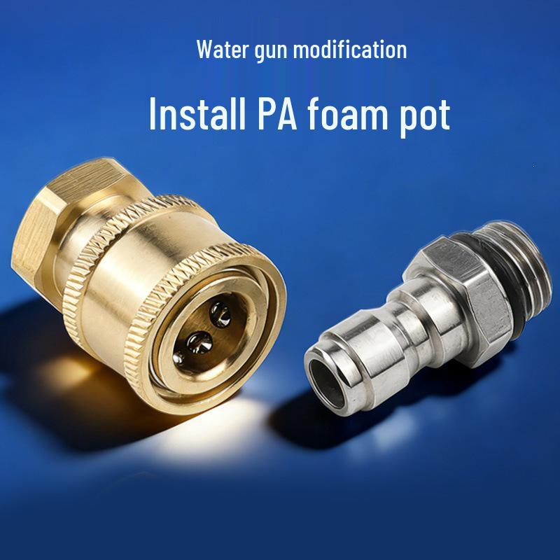 1/4" Quick Connect Foam Pot Adapter for High-Pressure Car Washer