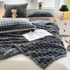 Luxury Coral Fleece Blankets for Beds Faux Fur Throw Blanket Warm Soft Thin Sofa Cover Bedroom Bubble Shaped Plaid Cover Blanket