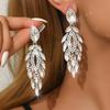 Light Luxury Flower Shaped Water Droplet Silver Needle Earrings with a High-end Feel for Women