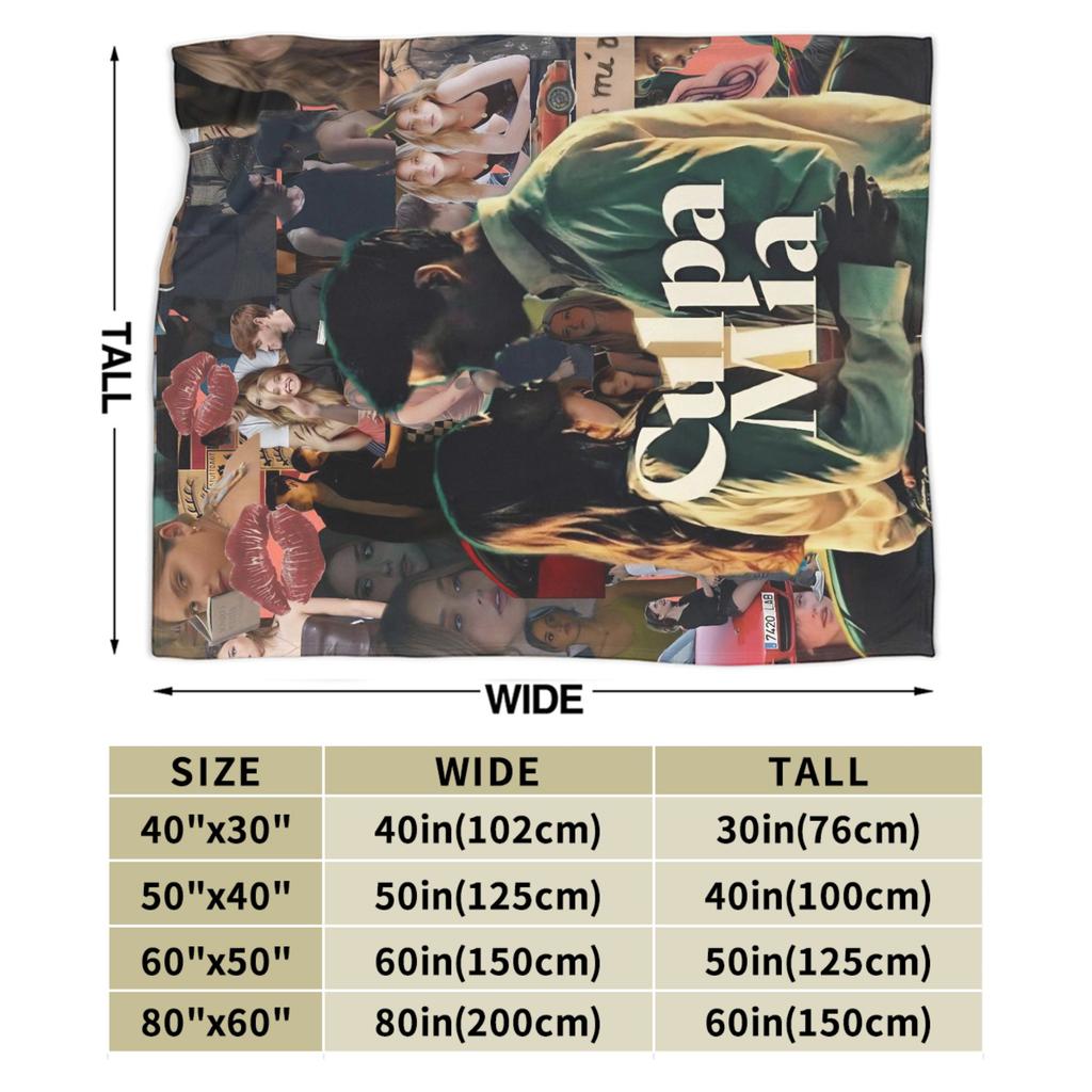 Film Culpa Mia Super Warm Blanket  Airplane Travel Plush Throw Blanket Comfortable Couch Chair Flannel Bedspread Sofa Bed Cover