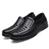2025 Summer Business Leather Shoes Cowhide Dad Shoes Men's Hollow Hole Shoes Middle-aged and Elderly Leather Sandals Casual Shoes Men's Shoes