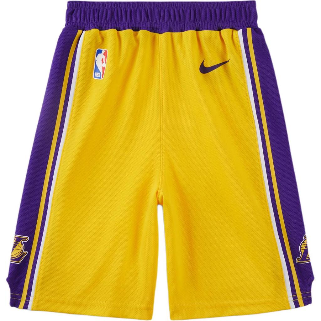 Nike X NBA Collaboration Los Angeles Lakers Icon Series Lightweight Breathable Fashion Sports Shorts Kids Shorts HJ7716-728