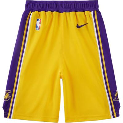 X NBA Collaboration Los Angeles Lakers Icon Series Lightweight Breathable Fashion Sports Shorts Kids Shorts HJ7716-728