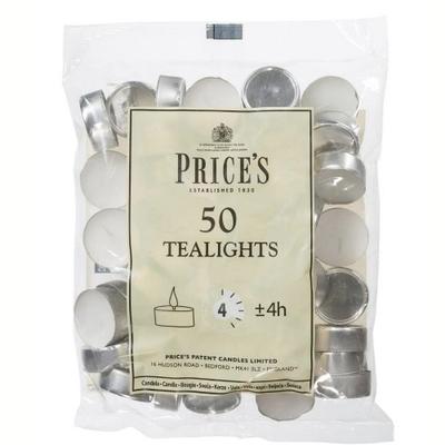 White Tealights 5hr 50pk