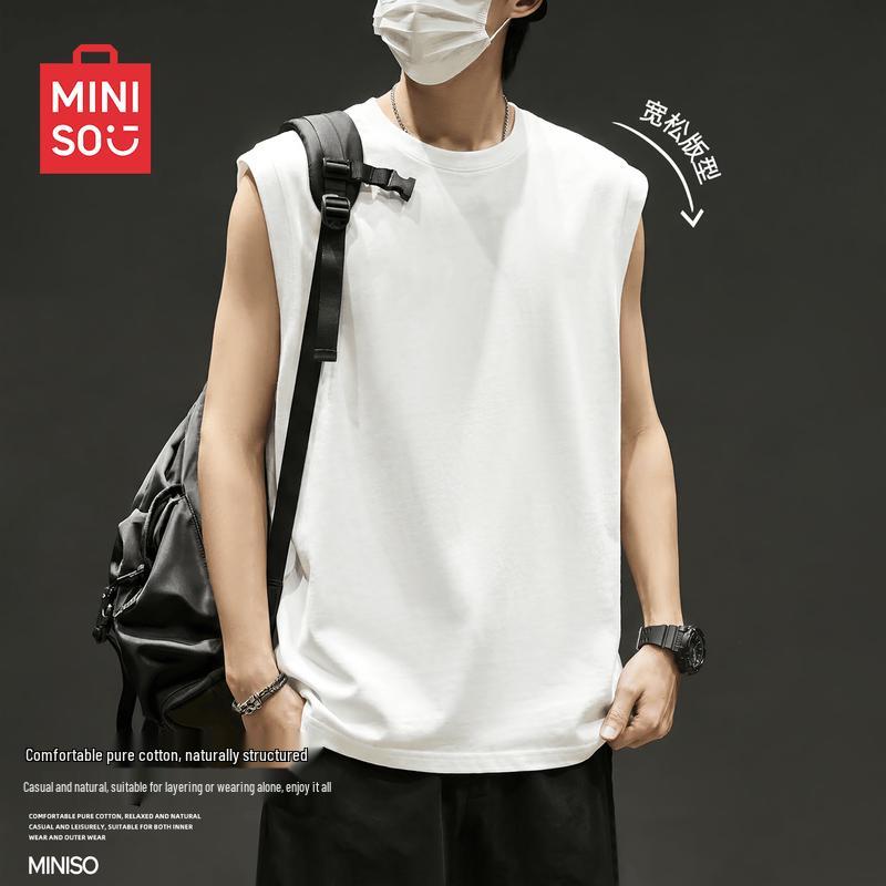 Мужская хлопковая майка MINISO в американском ретро-стиле 2XL