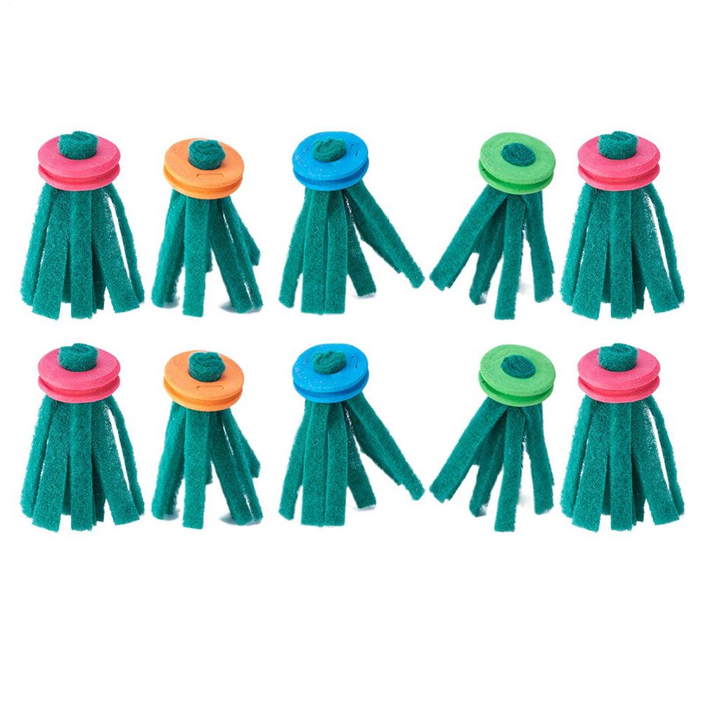 Нерестовая мочалка для аквариума, 10 штук, многоразовый плавающий набор инструментов с поролоновым кольцом для аквариума