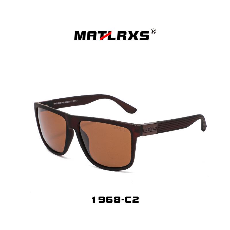 Men's Retro Square Polarized Sunglasses - Fashionable Anti-Glare Eyewear