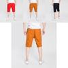 Premiumkvalitet Mode Herr Cargo Denim Shorts Casual Slitna Jeans