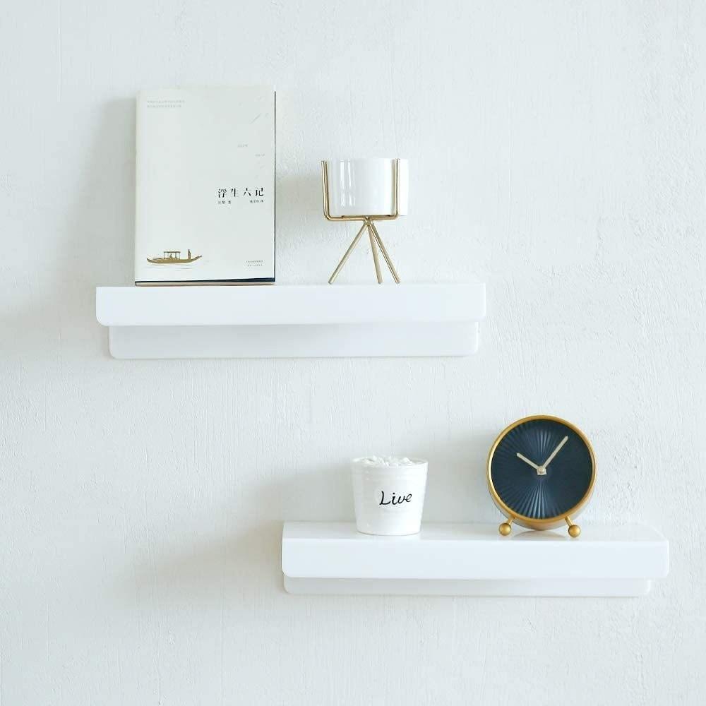 2pcs Vertical Design Acrylic Display Shelf 12 Inch Floating Shelf Plant Display Rack For Kitchen