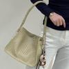 Cross-border New Woven Underarm Bag Large-capacity Pure Hand-woven Sheepskin Bag Hand-carried Shoulder Women's Bag
