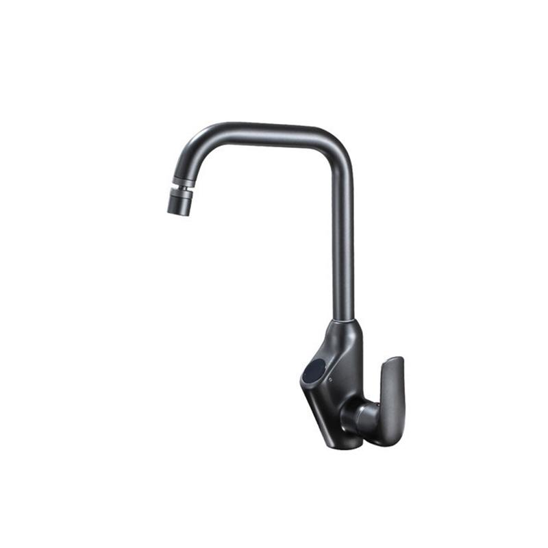 Grey/Black Kitchen Sink Faucet Intelligent Digital Display Brass Deck Mounting Rotatable Hot And Cold Mixer Tap for Kitchen