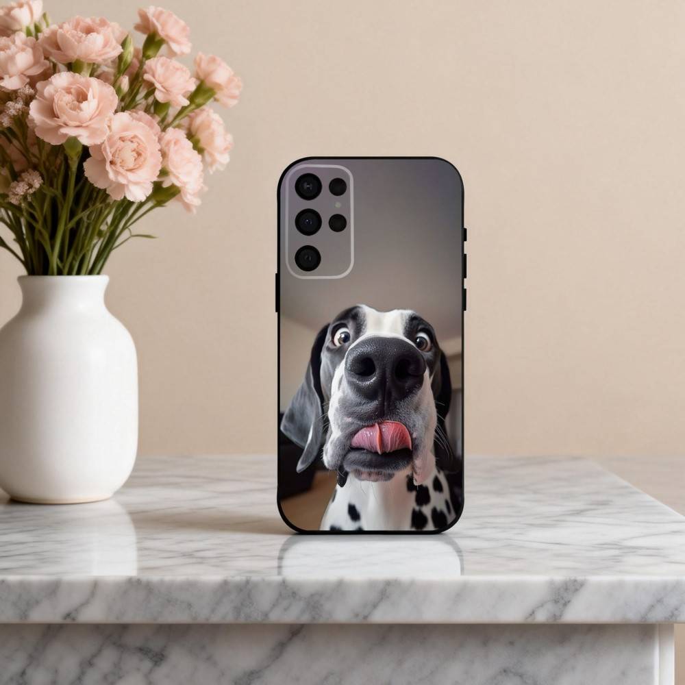 F-Funny A-Animal D-Dog-G Phone Case For Samsung S25,24,23,22,30,21,10,9,Ultra,Plus,Lite,FE,4,5 G Soft Black Case