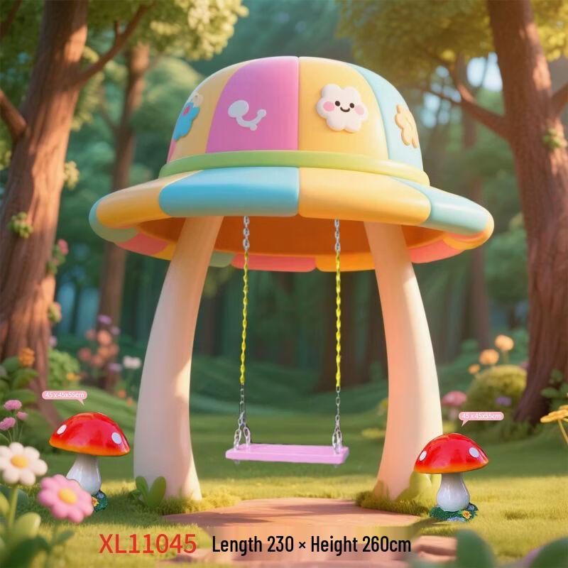 Yanziran Outdoor Rainbow Cloud Swing Sculpture