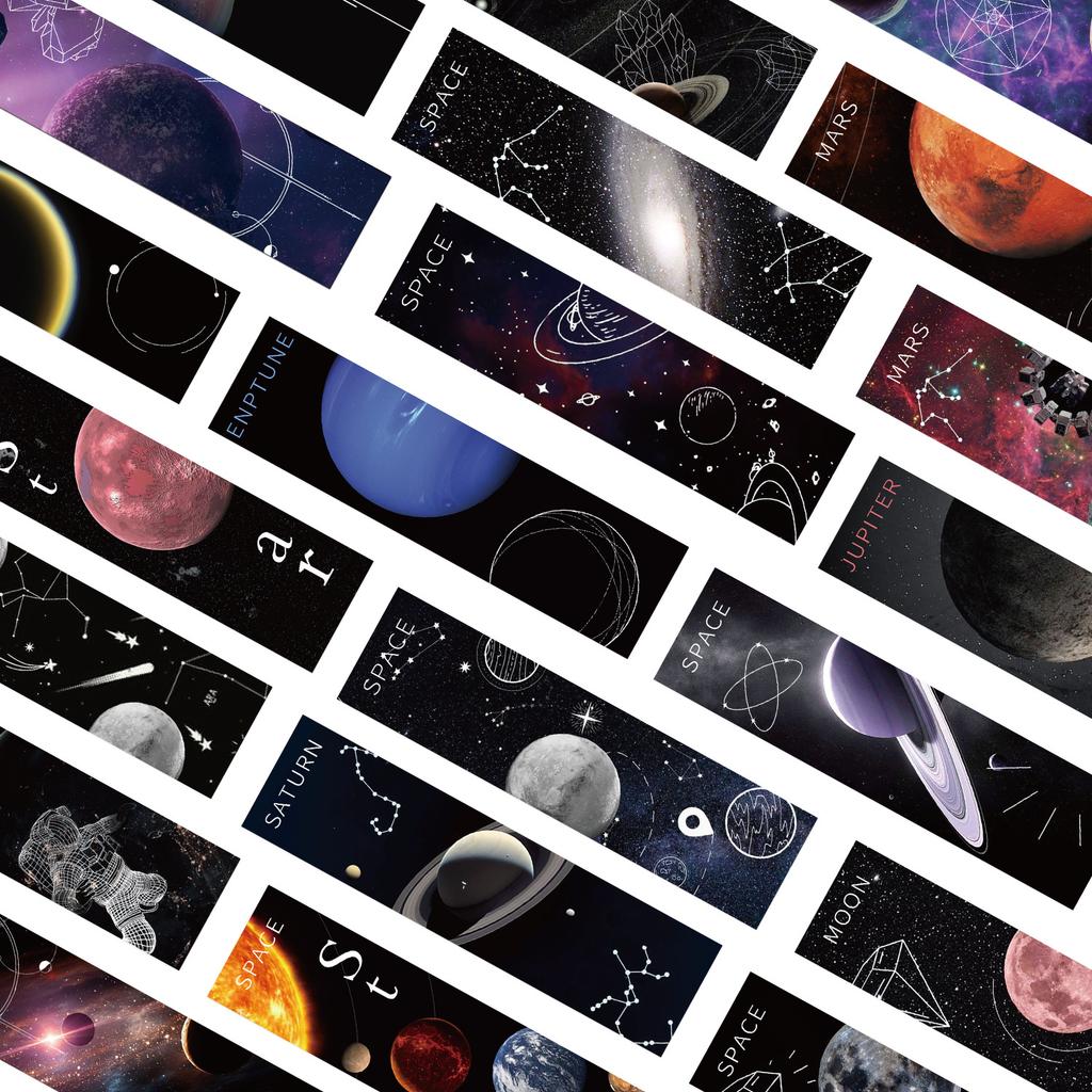 30 Dark Space Series Simple Hand Notes Literary Creative Materials Ins Reading Paper Bookmarks DIY Decoration