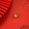 Vietnamese gold-plated necklace for women, long-lasting color, vintage heart-shaped imitation gold jewelry, copper alloy accessory, new clavicle