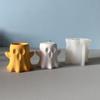 Cartoon Candlestick Silicone Molds Ornament Halloween Holder Molds Plasters Mould for Candle Holder Making