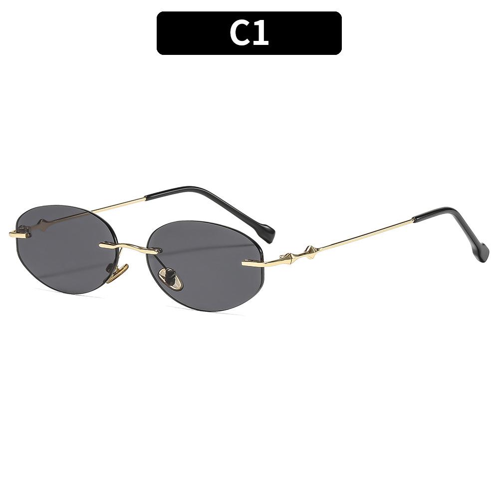 Ladies sunglasses, rimless oval sunglasses, personalized sunglasses