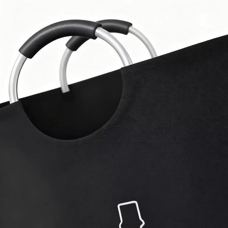 Borsa Riciclo Bottiglie Grande Manico in Alluminio Tessuto Oxford 90L Portatile Pieghevole Organizzatore Contenitore Sacca Raccoglitore Bottiglie Acque Reflue