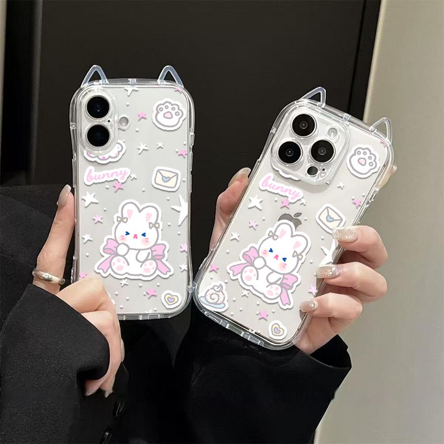 Sanrio Cat Ear Apple Phone Case - Compatible with New 16/17 Models