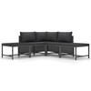 Day and Night - Day and Night 5-piece Garden Sofa Set with Gray Synthetic Rattan Cushions