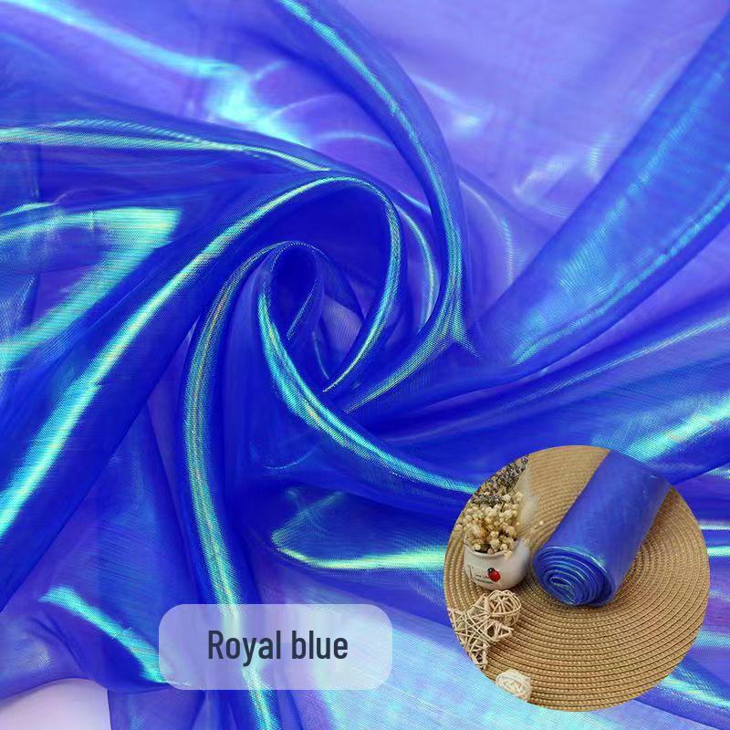 Seven-Color Iridescent Gauze Fabric for Costumes and Wedding Decor
