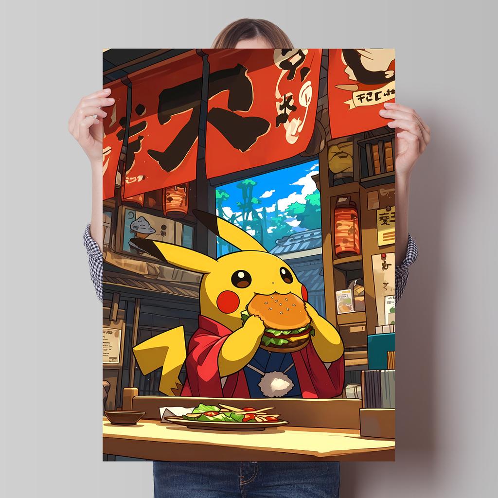 Classic Anime Canvas Paintings Pokemon Posters Living Room Kid Action Figures Children's Bedroom Decor Picture Prints and Prints