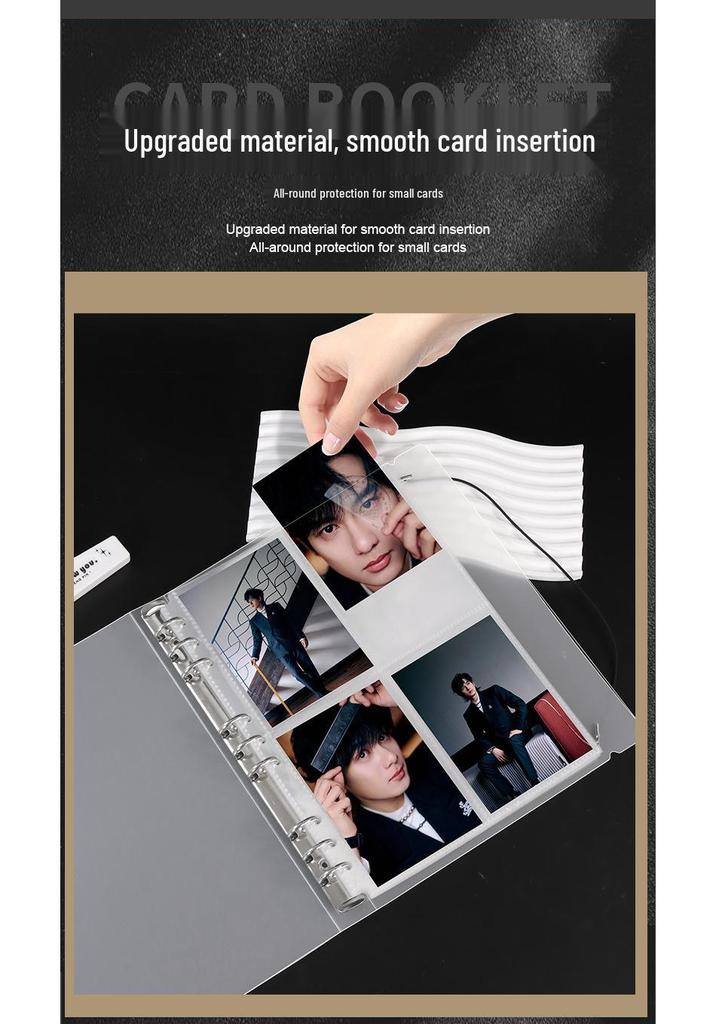 Large B5 Card Collection Album with Thick Transparent Pages, Storage Binder for Tickets and Star Memorabilia, Four-Grid or Nine-Grid Layout