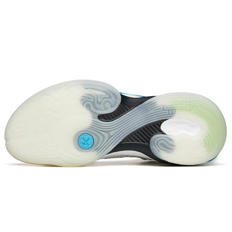 Anta KT7 Cushioning Anti-Slip And Wear-Resistant High-Top Basketball Shoes White Blue Sneakers 112221101-2