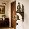 Resin Religious Statue Our Lady of Grace Wall Bell, Catholic Chime, Virgin Mary Chime For Meditation Hanging Prayer Bell for Home Altar Christian