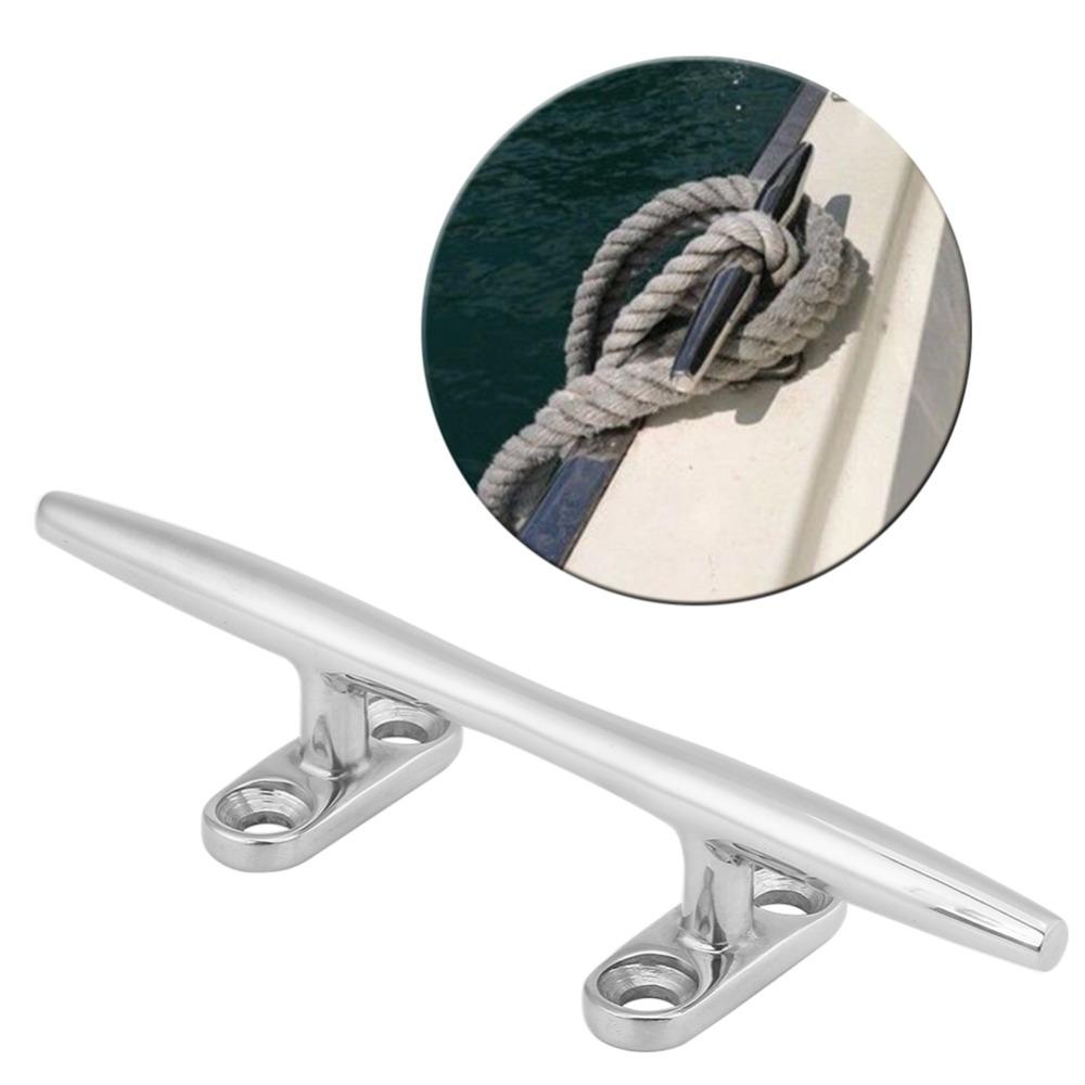 Mooring Rope Cleat Deck Rope Cleat 316 Stainless Steel Hollow Base Bollard  Yachts