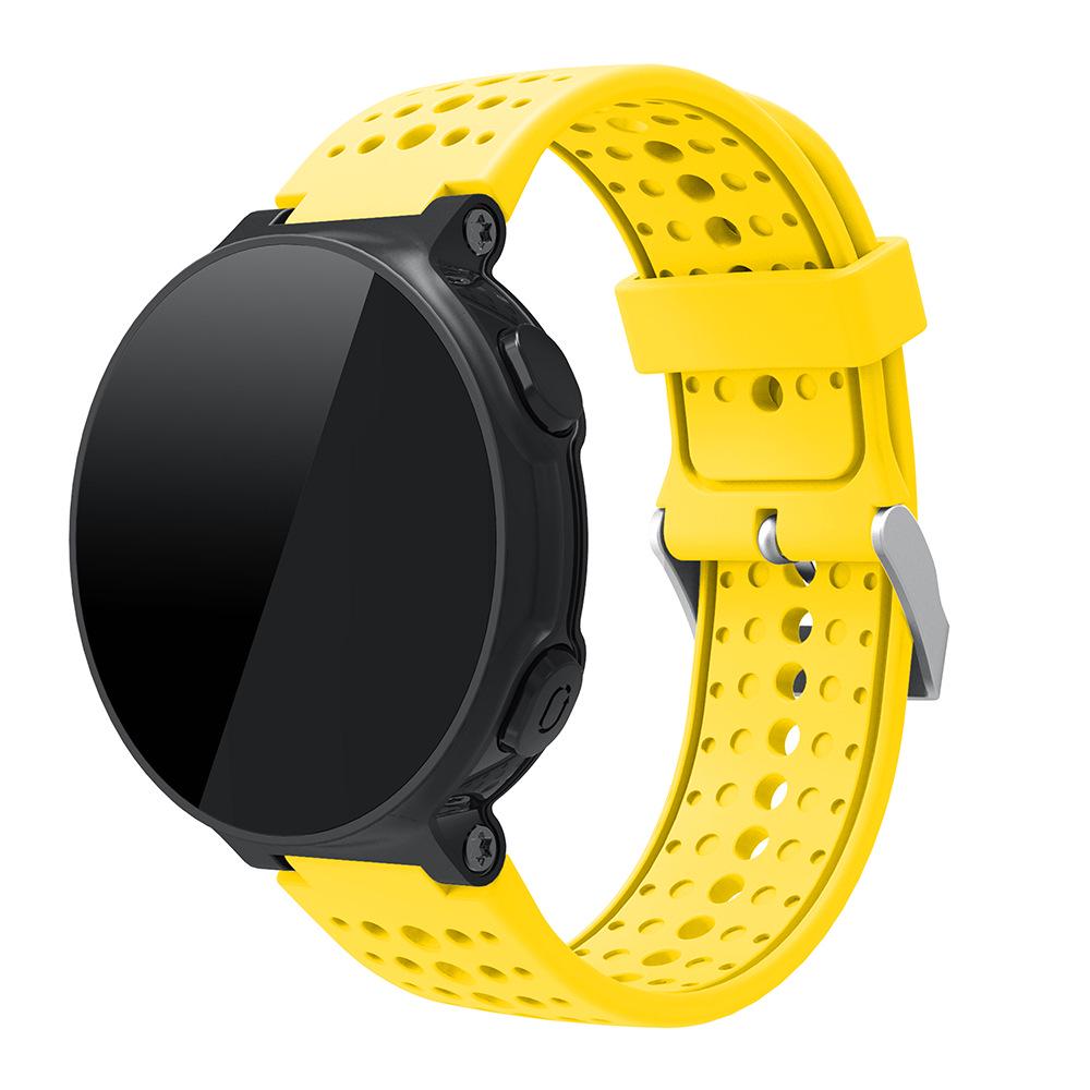 Monochrome Silicone Watch Band for Garmin Forerunner 235/620/735XT - Round Hole, Replacement Wristband S5/S6.