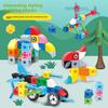 Diy Large Childrens Building Block Set Plastic Assorted Shapes Experiences Play