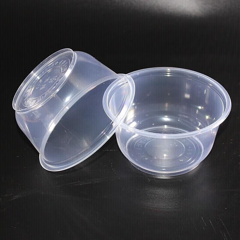 Chahua Disposable Round Plastic Take-out Bowls with Lids