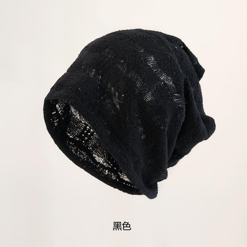 Spring and summer headgear breathable thin hot girls wear face small Internet celebrity pullover hat curling heap hat fashionable