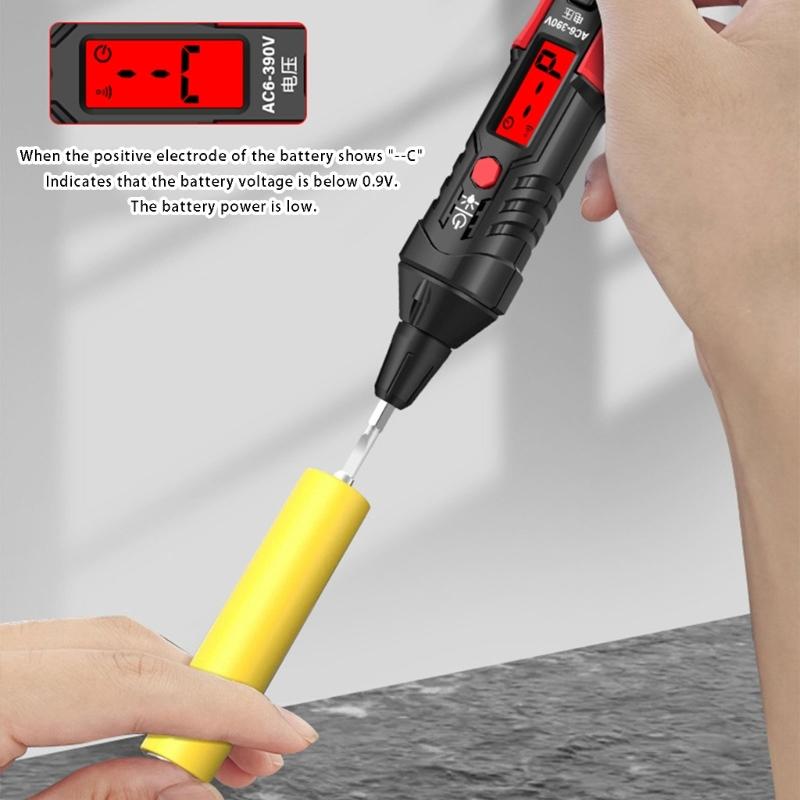 Voltage Tester, Not-Contact Voltage Tester, Electrical Tester, AC6V-390V Digital Buzzers Alarm, Live Wire Tester