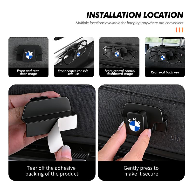 SCKS3 Car Sunglasses Holder ABS Glasses Case Clip Sun Visor Storage Box For BMW M Performance E36 E46 E60 E90 E91 E92 E93 F30 F20