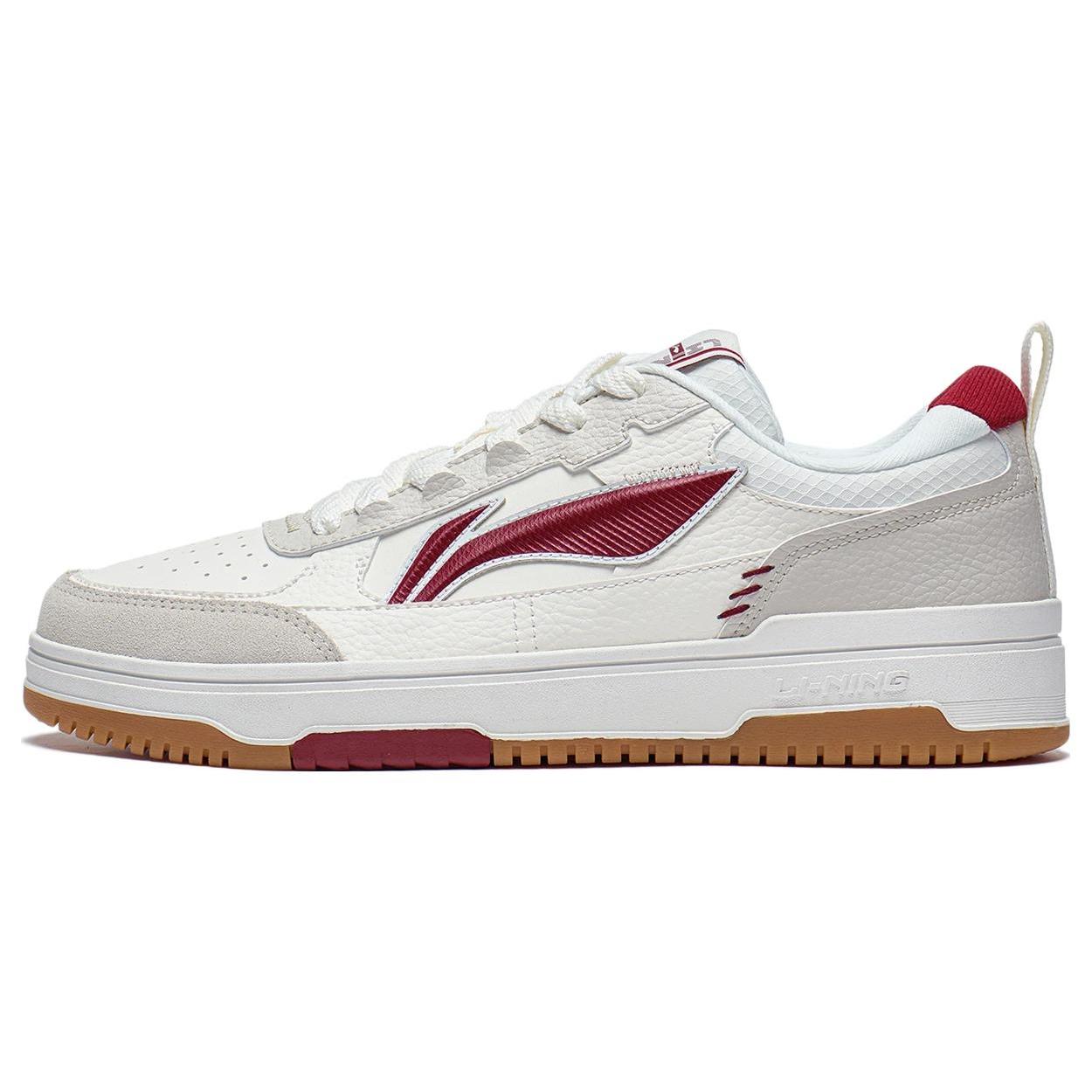 

Li Ning Tianji 2.0 Synthetic Leather Slip Resistant Abrasion Resistant Low top Skateboard Shoes Men s White Gray Red AGCT211-6 46