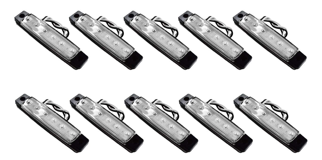 

Hiro World Trade LED Side Markers, 24 V, Set of 10, Daylight, Marker, Lamp, 24V белый