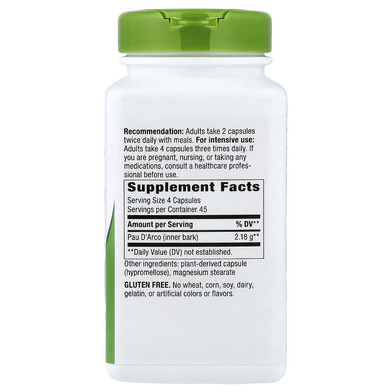 Pau D'Arco Innenrinde, 180 Vegane Kapseln (545 mg pro Kapsel)