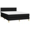 Vidaxl Letto Continentale Con Materasso, Nero, Tessuto 140X200 Cm