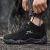 New Men's Trendy Outdoor Leather Hiking Shoes Large Size Thick Sole Men's Shoes Fashionable Casual High Top Shoes