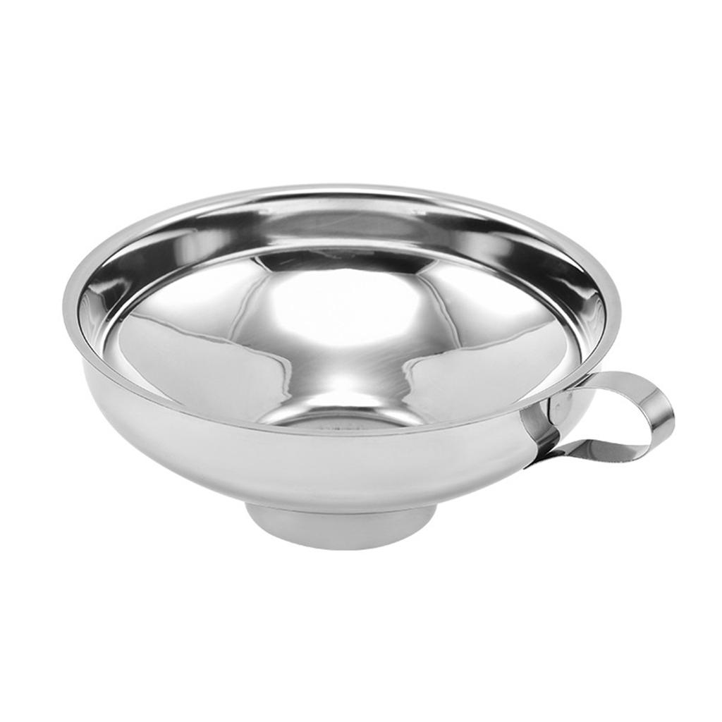 Edelstahl-Trichter mit breiter Öffnung und Griff, lebensmittelechtes Metall, Marmeladentrichter, Konservenbehälter, Glasfilter, Küchenhelfer