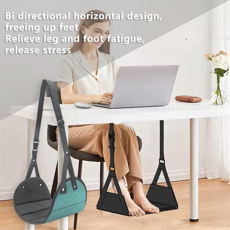 Plane Train Car Footrest Hanger Adjustable Portable Travel Foot Rest Hammock Space Saving Leg Support for Office and Travel